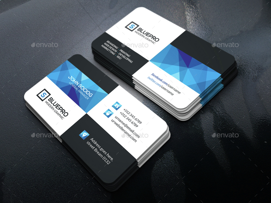 Ocean Business Card, Print Templates GraphicRiver